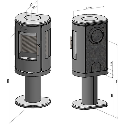 Morsø 7449 på piedestal - Billede 2